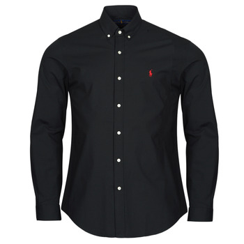 Clothing Men long-sleeved shirts Polo Ralph Lauren ZSC11B Black /  black