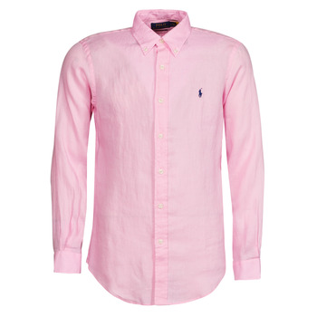 material Men long-sleeved shirts Polo Ralph Lauren Z221SC19 Pink / Carmel / Pink