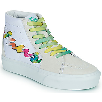Shoes Women High top trainers Vans SK8-Hi Platform 2.0 White / Multicoloured
