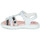 Shoes Girl Sandals Pablosky TAXIME White / Silver