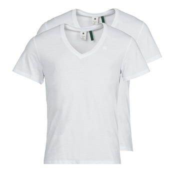 material Men short-sleeved t-shirts G-Star Raw Base htr v t s\s 2-pack White