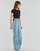Clothing Women bootcut jeans G-Star Raw Deck ultra high wide leg Blue / Clear