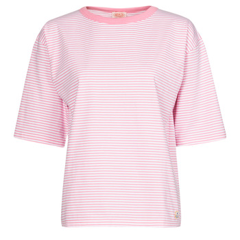 material Women short-sleeved t-shirts Armor Lux 79240 White / Pink