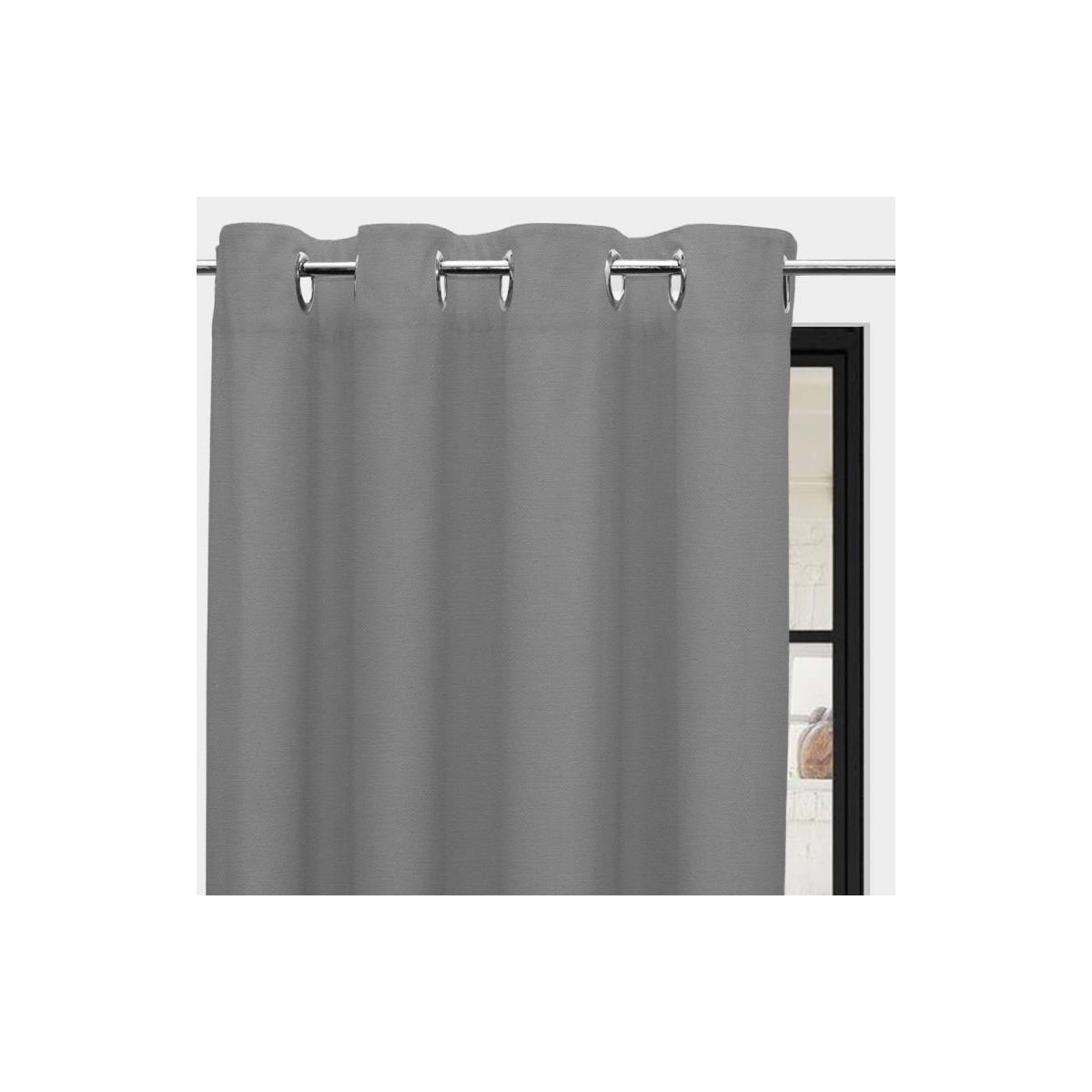 Home Curtains & blinds Soleil D'Ocre PANAMA Grey / Clear