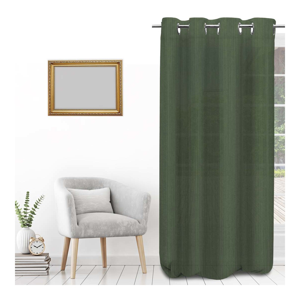 Home Sheer curtains Soleil D'Ocre BOHEME Green