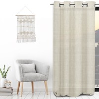 Home Sheer curtains Soleil D'Ocre LINEN Ecru