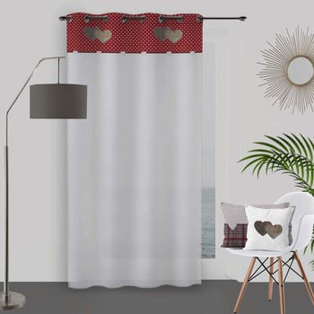 Home Sheer curtains Soleil D'Ocre LOVE Red