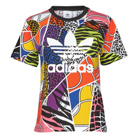 material Women short-sleeved t-shirts adidas Originals REGULAR TSHIRT Multicoloured