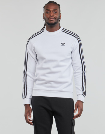 material Men sweaters adidas Originals 3-STRIPES CREW White
