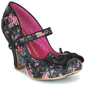 Irregular Choice 'Meala' C Black Mid Glitter Heel Lace Shoes EU 37 / UK 4 