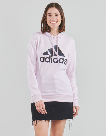 Clothing Women sweaters Adidas Sportswear BL FT HOODED SWEAT Almost / Pink /  black