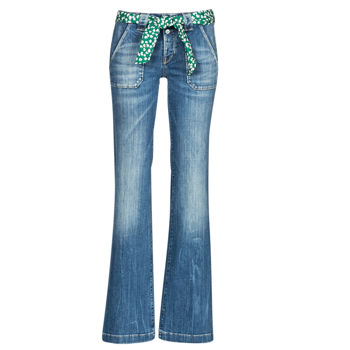 Clothing Women Flare / wide jeans Le Temps des Cerises JFFLARE0W9040 Blue