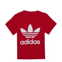 material Children short-sleeved t-shirts adidas Originals TREFOIL TEE Red
