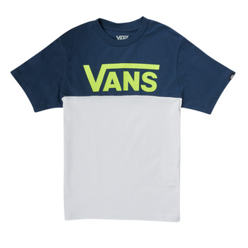 material Boy short-sleeved t-shirts Vans VANS CLASSIC BLOCK SS Marine / Grey