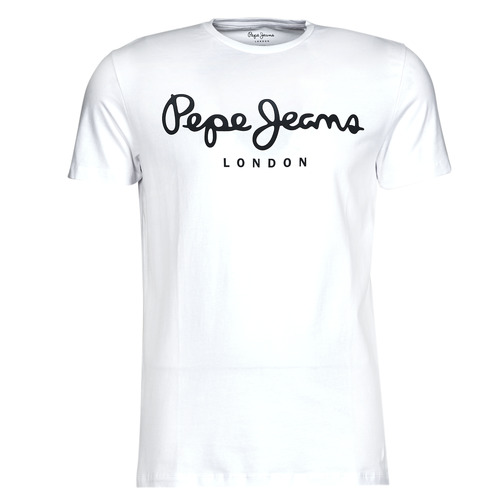 Commissie tussen tot nu Pepe jeans ORIGINAL STRETCH White - Fast delivery | Spartoo Europe ! -  Clothing short-sleeved t-shirts Men 28,00 €