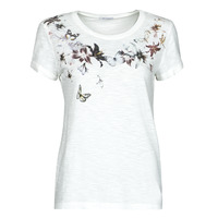material Women short-sleeved t-shirts Ikks BU10155 White