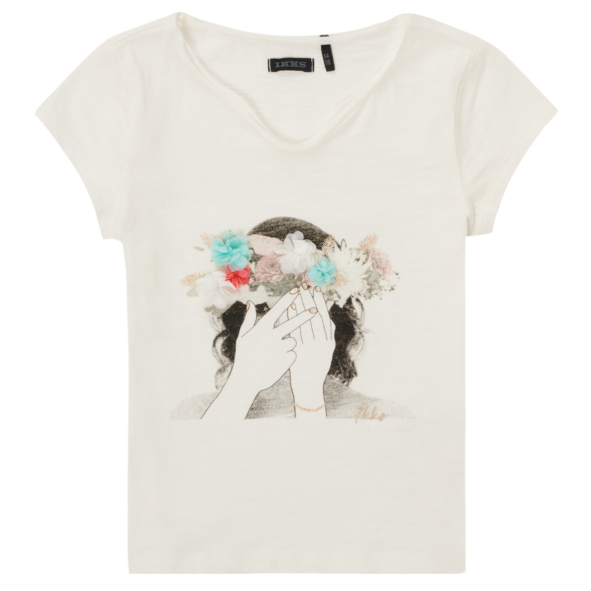 Clothing Girl short-sleeved t-shirts Ikks ECLISPA White