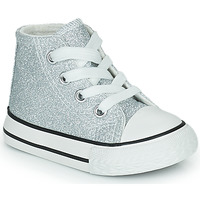 Shoes Girl High top trainers Citrouille et Compagnie OUTIL Light / Silver