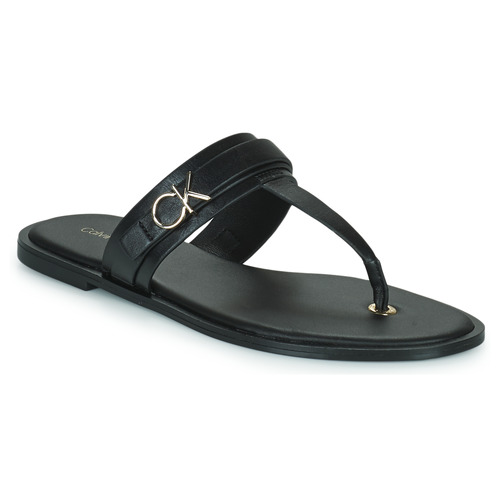 Calvin Klein Jeans ALMOND FLAT TP SLIDE W/HDW Black - Fast delivery |  Spartoo Europe ! - Shoes Flip flops Women 96,80 €