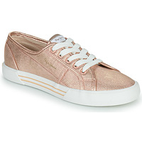 Shoes Women Low top trainers Pepe jeans BRADY W SHINE Pink / Gold