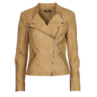 material Women Leather jackets / Imitation leather Only ONLAVA Cognac