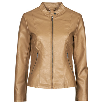 material Women Leather jackets / Imitation leather Only ONLMELISA Cognac