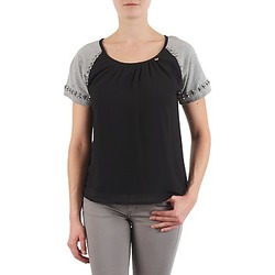 material Women short-sleeved t-shirts Lollipops PADELINE TOP Black / Grey
