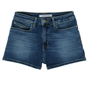 Clothing Girl Shorts / Bermudas Calvin Klein Jeans RELAXED HR SHORT MID BLUE Blue