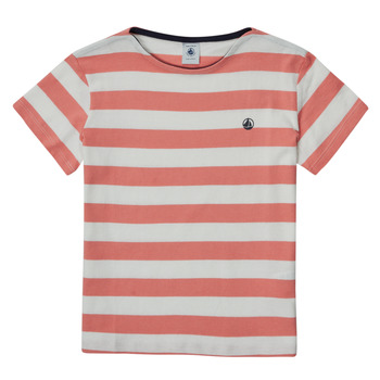 material Girl short-sleeved t-shirts Petit Bateau BIBALI White / Pink