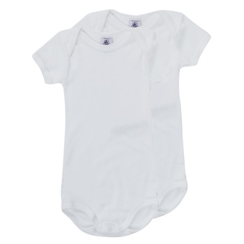 material Children Sleepsuits Petit Bateau WALY White