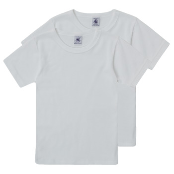Clothing Children short-sleeved t-shirts Petit Bateau TOM White