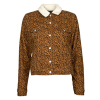 material Women Denim jackets Levi's WT-TRUCKER-SHERPA Scratchy / Leopard / Ginger