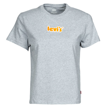 material Women short-sleeved t-shirts Levi's WT-GRAPHIC TEES Logo / Heather / Grey