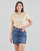 Clothing Women short-sleeved t-shirts Levi's THE PERFECT TEE Seasonal / Poster / Logo / Peach / Puree