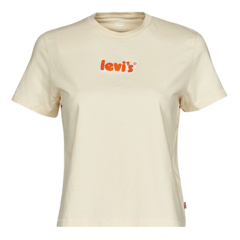 material Women short-sleeved t-shirts Levi's GRAPHIC CLASSIC TEE Chenille / Poster / Logo / Angora
