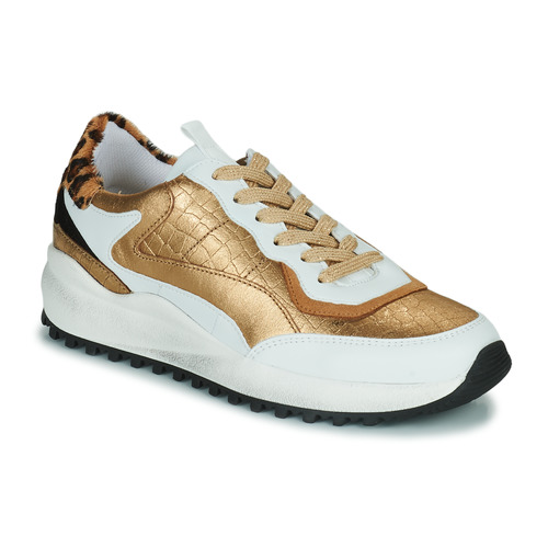 Shoes Women Low top trainers Ikks BU80065 Gold / White