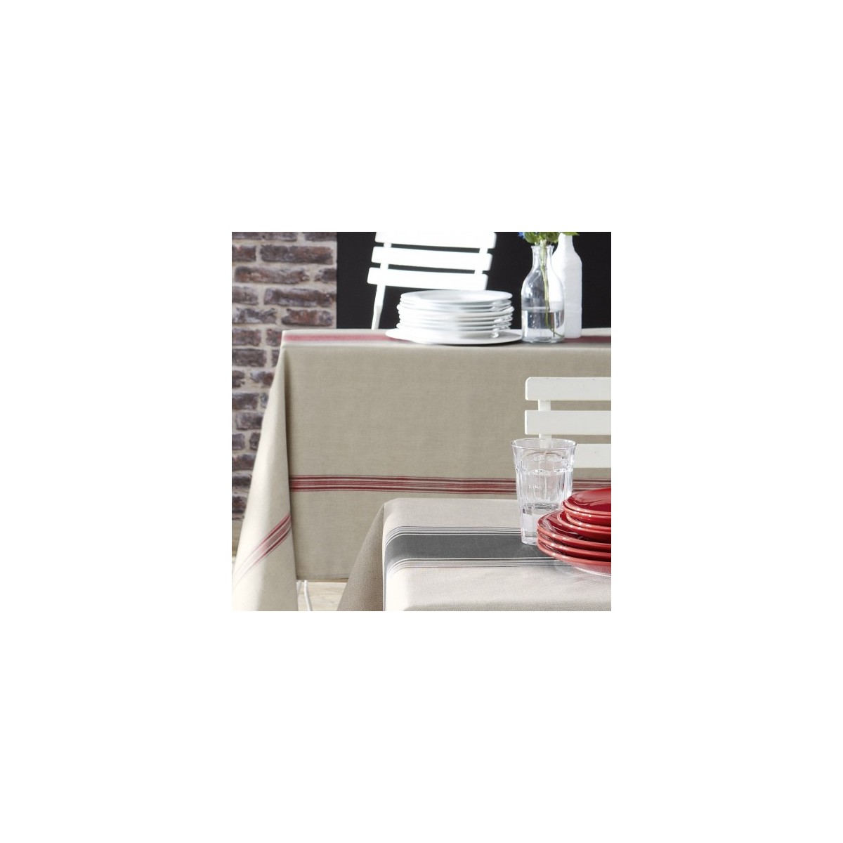 Home Napkin / table cloth / place mats Tradilinge BISTROT Red