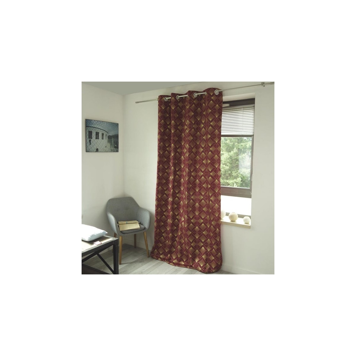 Home Curtains & blinds DecoByZorlu Géo Red