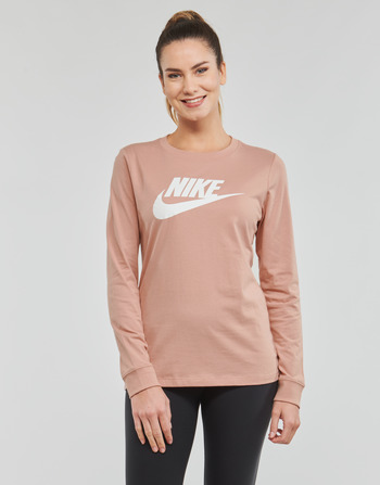 Clothing Women Long sleeved shirts Nike Long-Sleeve T-Shirt Pink / Whisper / White
