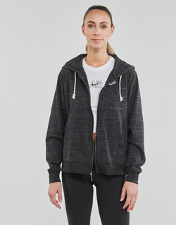 material Women sweaters Nike Full-Zip Hoodie  black / White