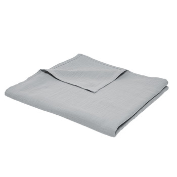 Home Blankets / throws Today Plaid XL 150/200 Gaze de coton TODAY Essential Acier Steel