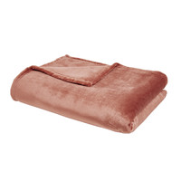 Home Blankets / throws Today Plaid XL Microplush 150/200 Polyester TODAY Essential Terracotta Terracotta