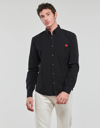 material Men long-sleeved shirts HUGO Evito Black