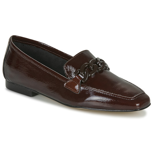 Shoes Women Loafers JB Martin VEILLE Varnish / Chocolate