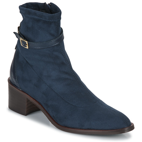 Shoes Women Ankle boots JB Martin LEORA Canvas / Suede / Marine