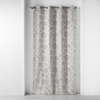 Home Curtains & blinds Douceur d intérieur RIDEAU A OEILLETS 140 x 240 CM COTON IMPRIME PANACHIC Grey