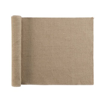 Home Napkin / table cloth / place mats Douceur d intérieur CHEMIN DE TABLE 35 x 140 CM JUTE UNI LENY Brown