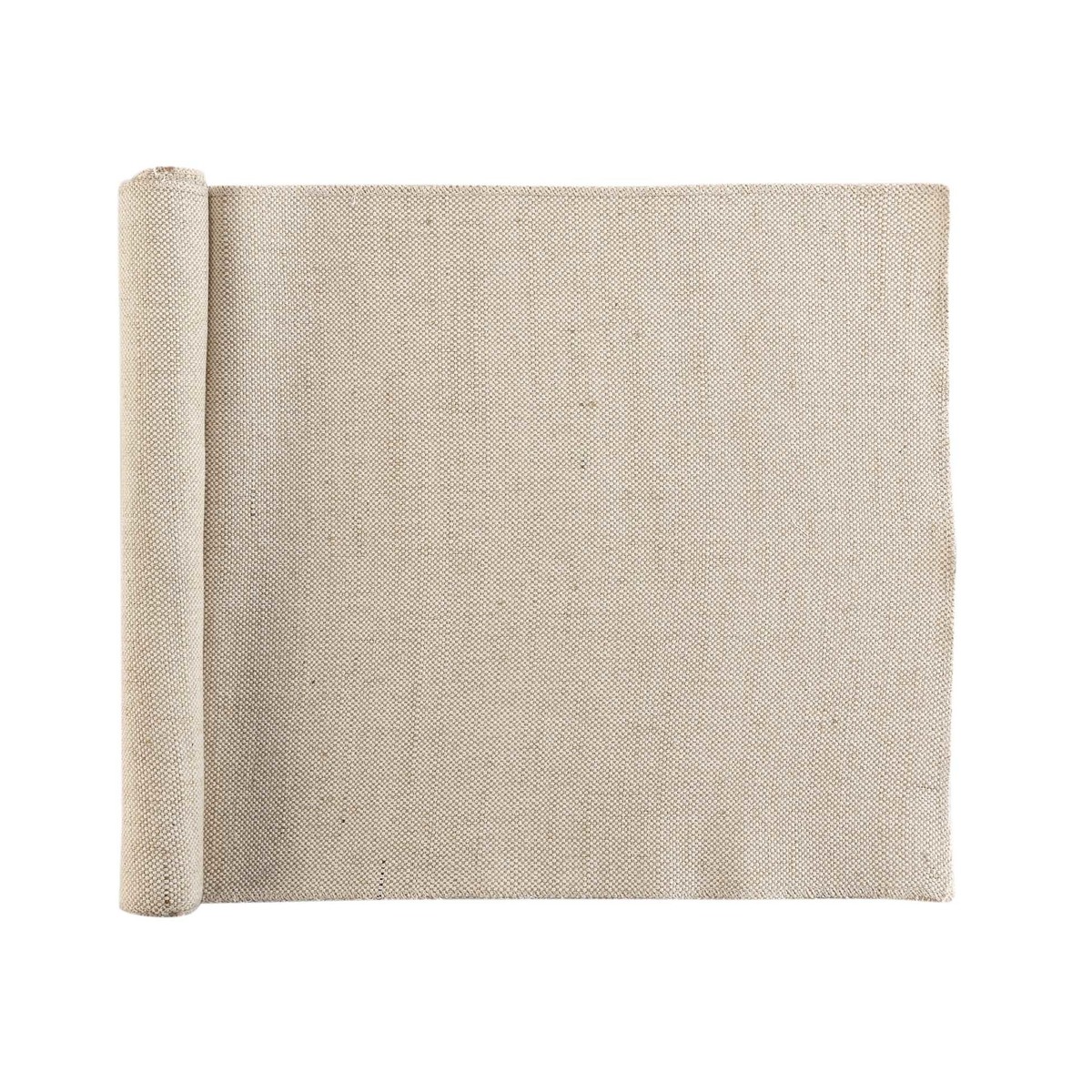 Home Napkin / table cloth / place mats Douceur d intérieur CHEMIN DE TABLE 35 x 140 CM JUTE UNI+POLYCOTON UNI TESSI Grey