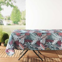 Home Napkin / table cloth / place mats Douceur d intérieur NAPPE RECTANGLE 150 x 240 CM POLYESTER IMPRIME JACALA BLEU Multicolour
