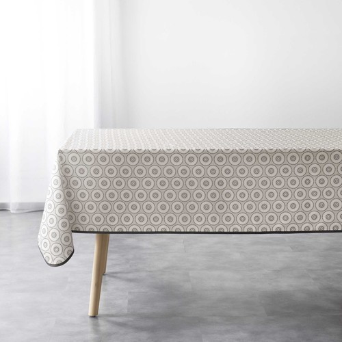 Home Napkin / table cloth / place mats Douceur d intérieur NAPPE RECTANGLE 150 x 240 CM POLYESTER IMPRIME SALTO Grey